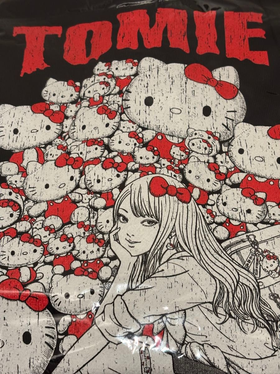 伊藤潤二×サンリオキャラクターズ パーカー ギャル富江×ハローキティ L