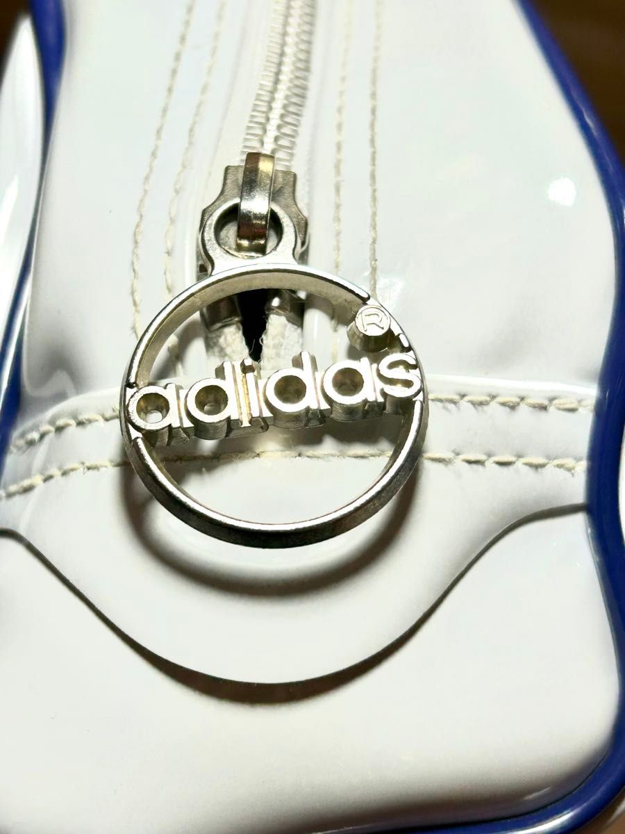 80's adidas アディダス ミニボストンバッグ エナメル ホワイト