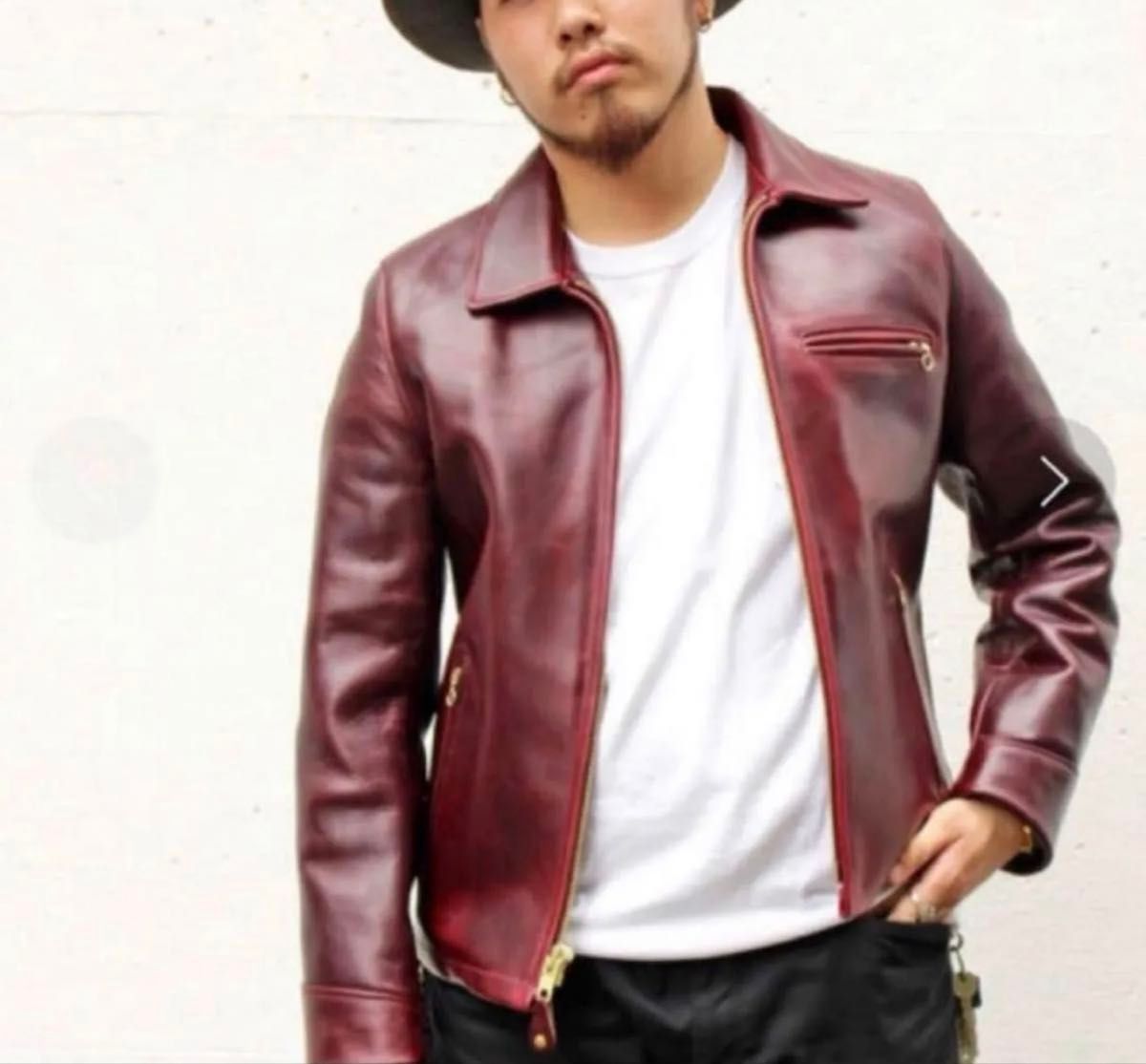 schott×ホーウィンクロムエクセルレザー ジャケット サイズSchott