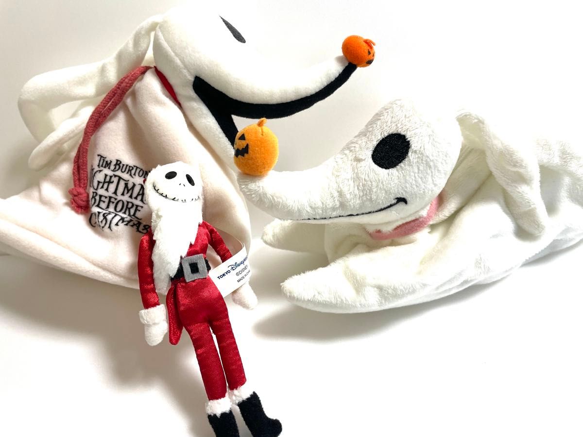 ナイトメアビフォアクリスマス ゼロ ジャック サンタ ぬいぐるみ3点