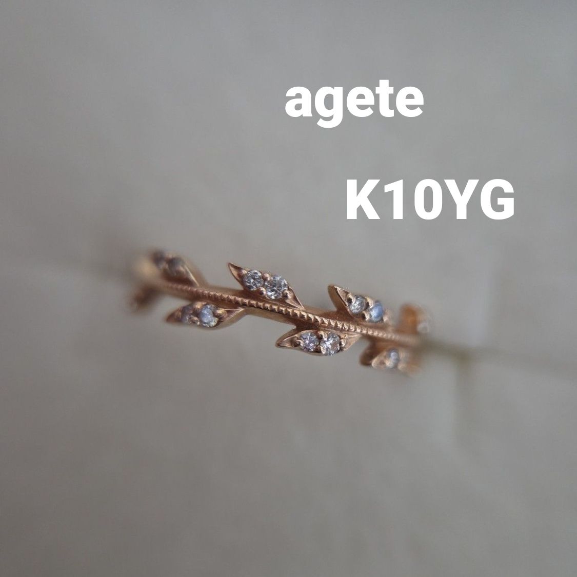 agete K10 月桂樹 ローレルリーフ ダイヤ リング 廃盤品｜Yahoo!フリマ