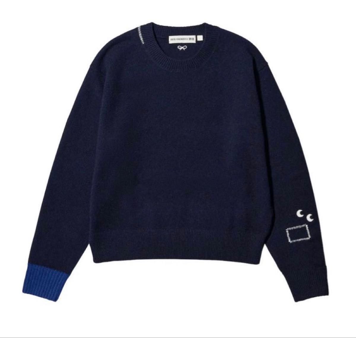 ユニクロ×アニヤハインドマーチ プレミアムラム クルーネックセーター