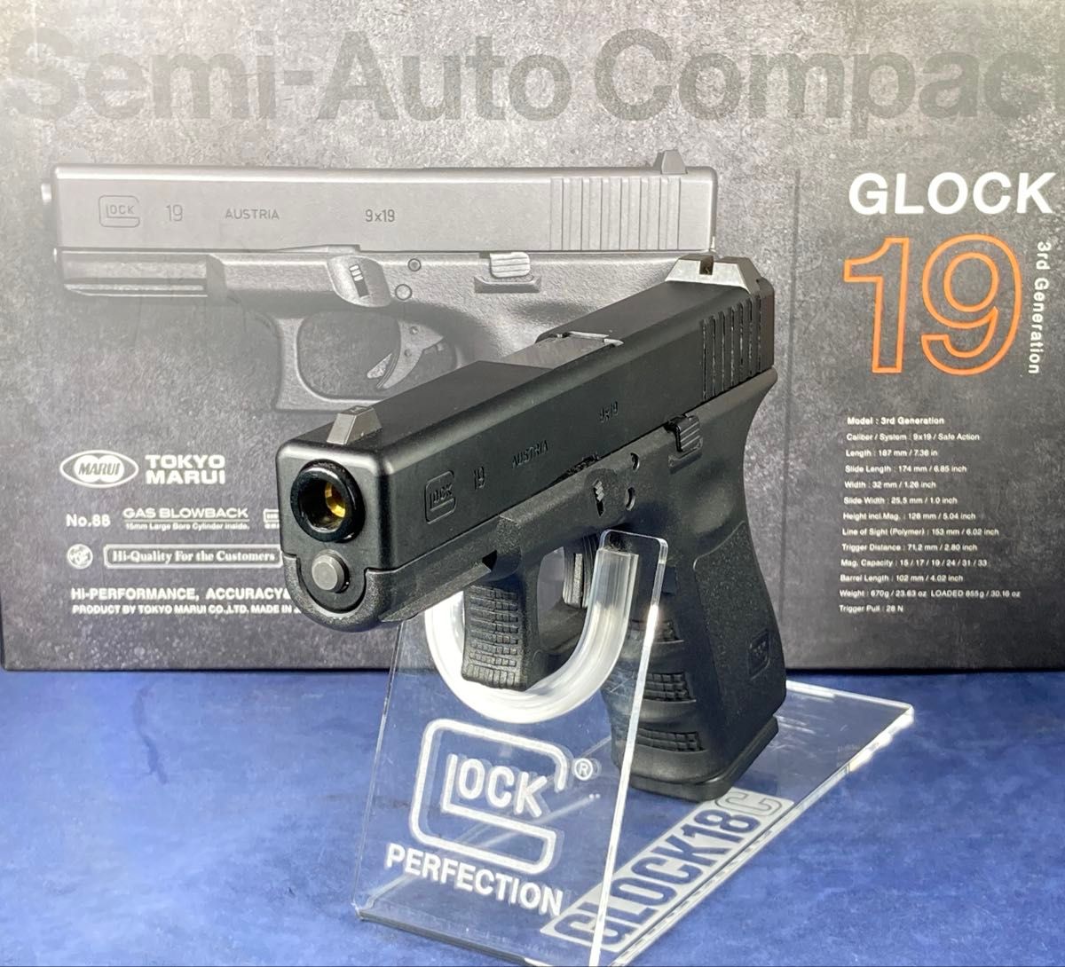 東京マルイ グロック19 Gen3 外装フルカスタム ガスブローバック 美品