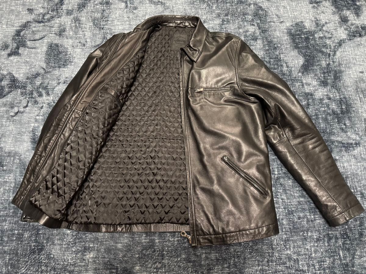 STUSSY ステューシー レザージャケット ライダース 革ジャン riri XL
