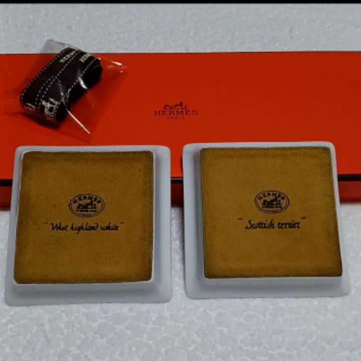 エルメス シャス 犬 プレート スクエア トレイ トレー 小物入れ 灰皿