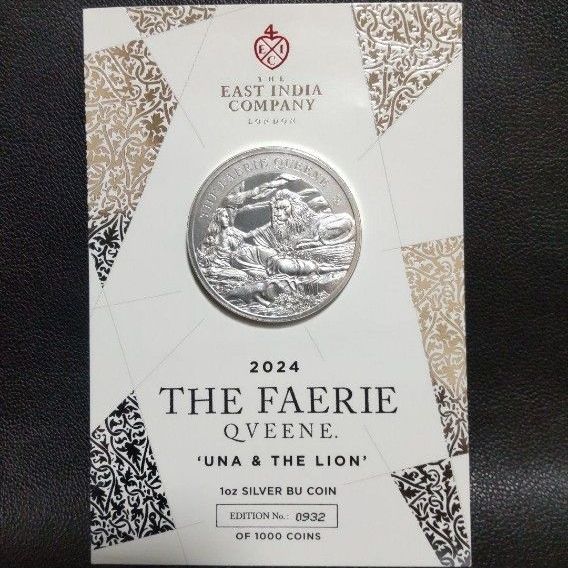 2024年 ウナとライオン 妖精の女王 1オンス銀貨 純銀 ブリスターパック