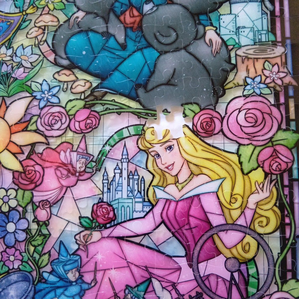 訳あり】ディズニープリンセス 1000ピース ジグゾーパズル 透明 プラ製