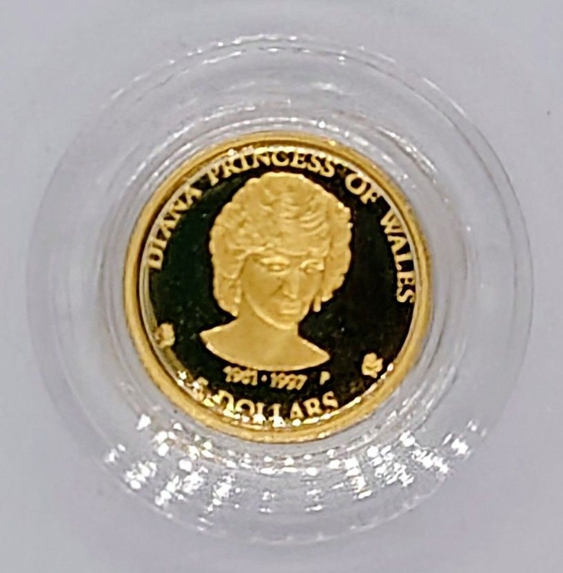 1997年 クック諸島「ダイアナ妃崩御」5ドル金貨 1/25オンス 純金