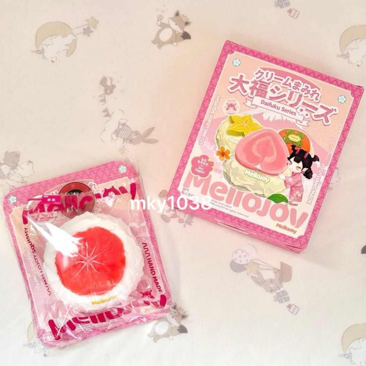 大人気 Mellojoy スクイーズ 大福 グレープフルーツ メロジョイ 新