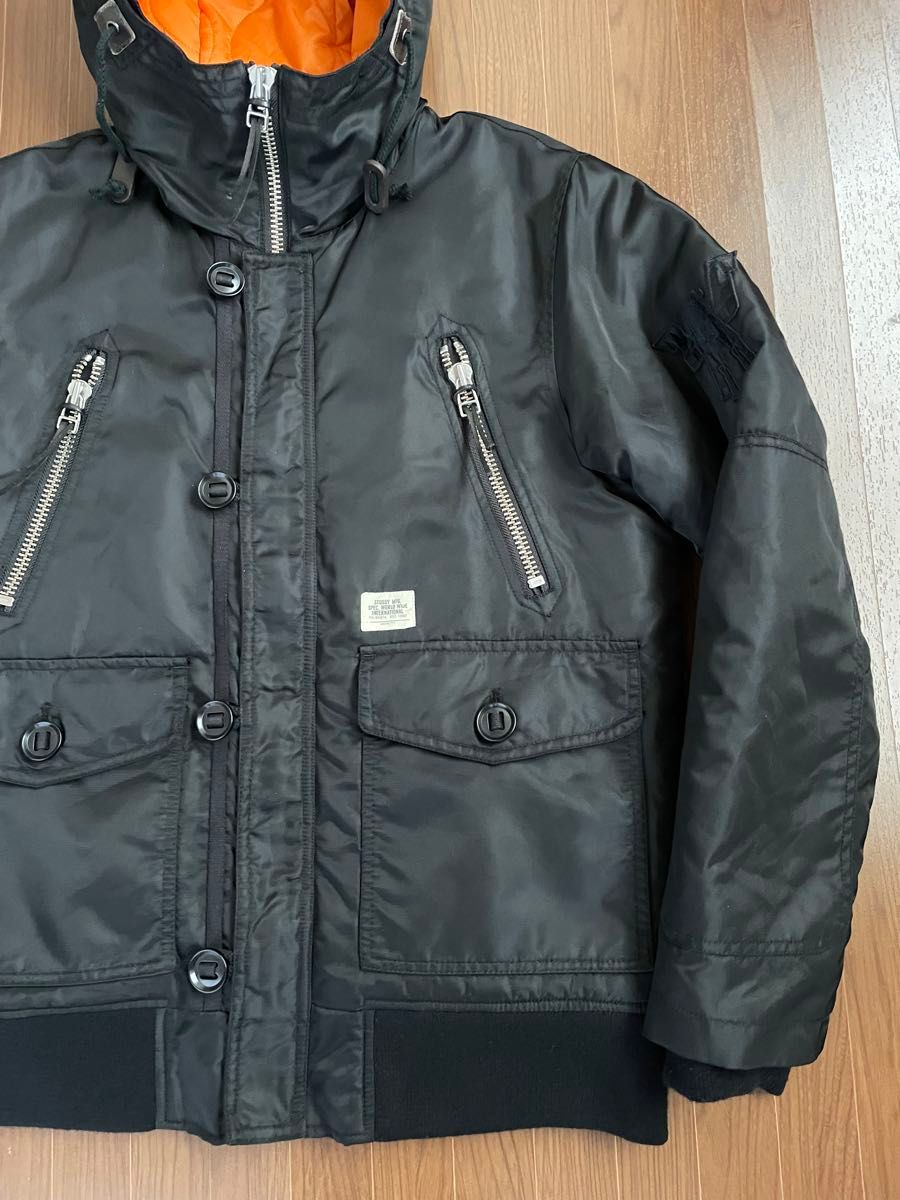 STUSSY N-2B ブラック ジャケット ステューシー メンズM アウター
