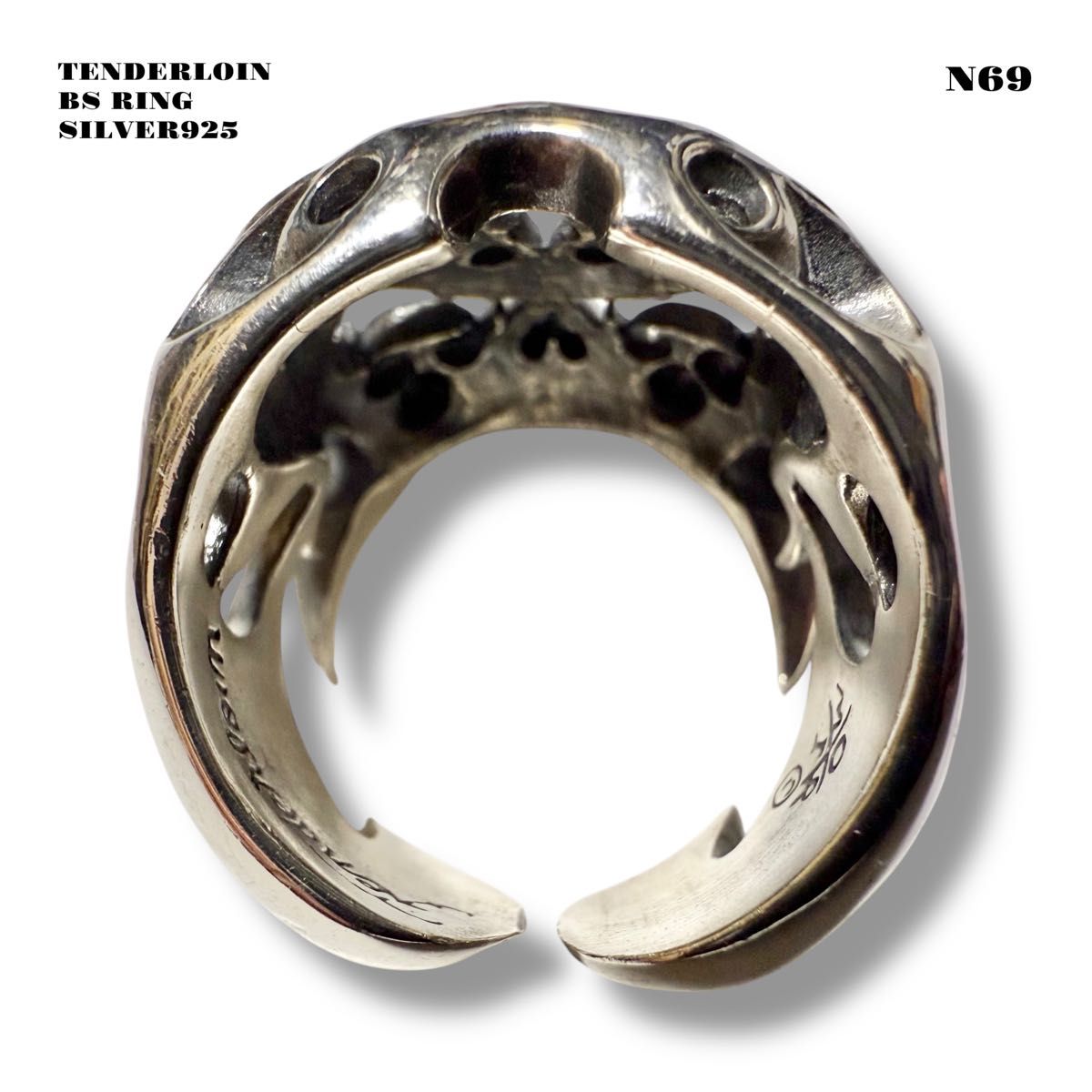 人気品 TENDERLOIN テンダーロイン T-SKULL RING BS ボルネオスカル