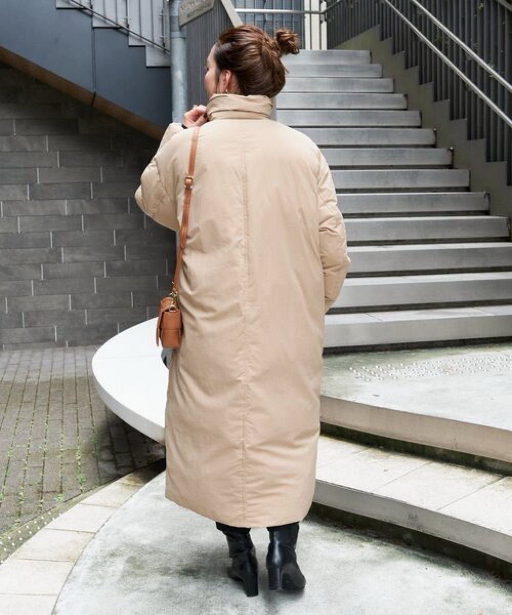 美品 Simplicite ロングダウンコートート B C STOCK ベージュ ベーセー