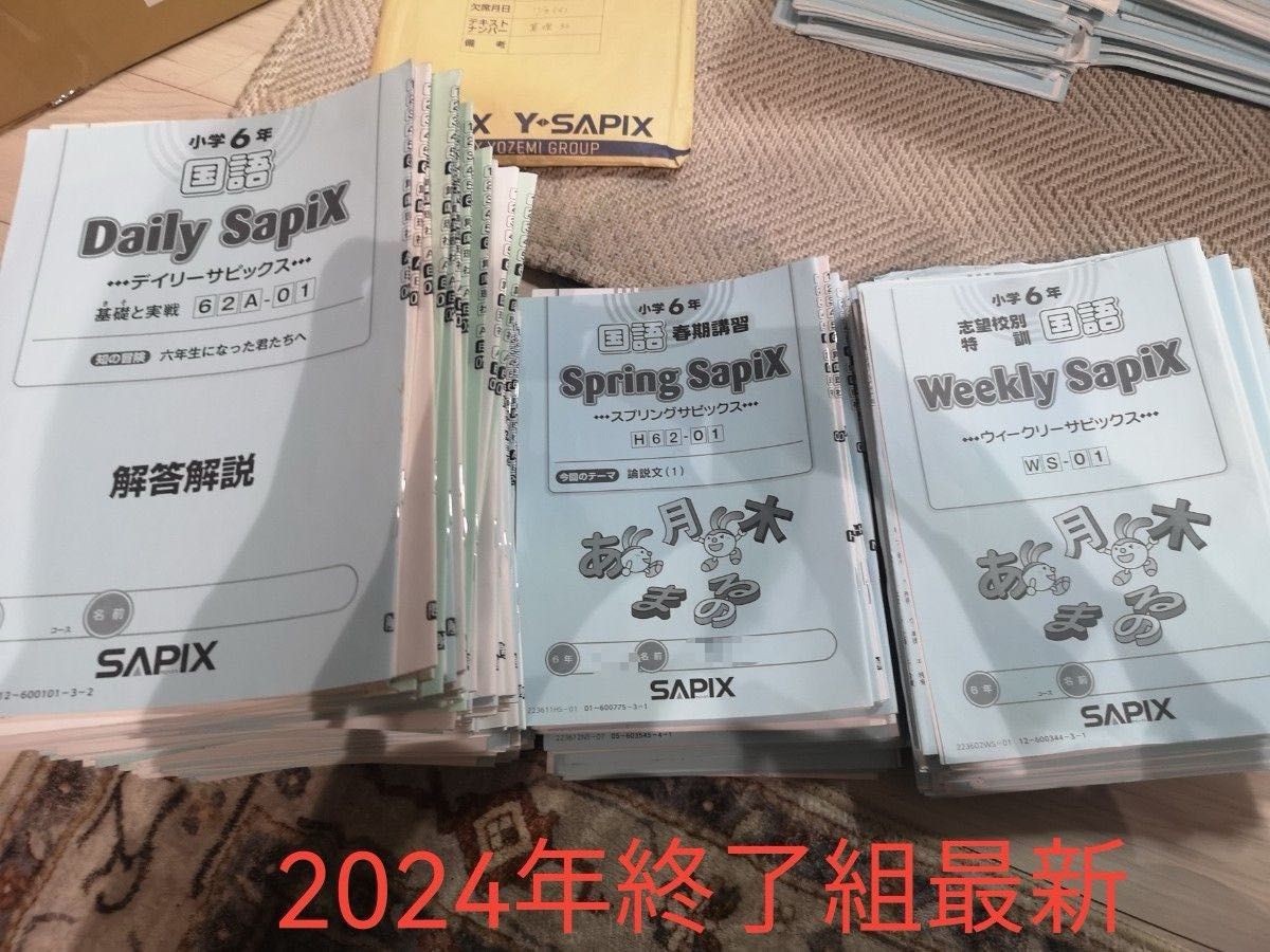 サピックス sapix 6年 2023年最新 国語 テキスト デイリーサピックス