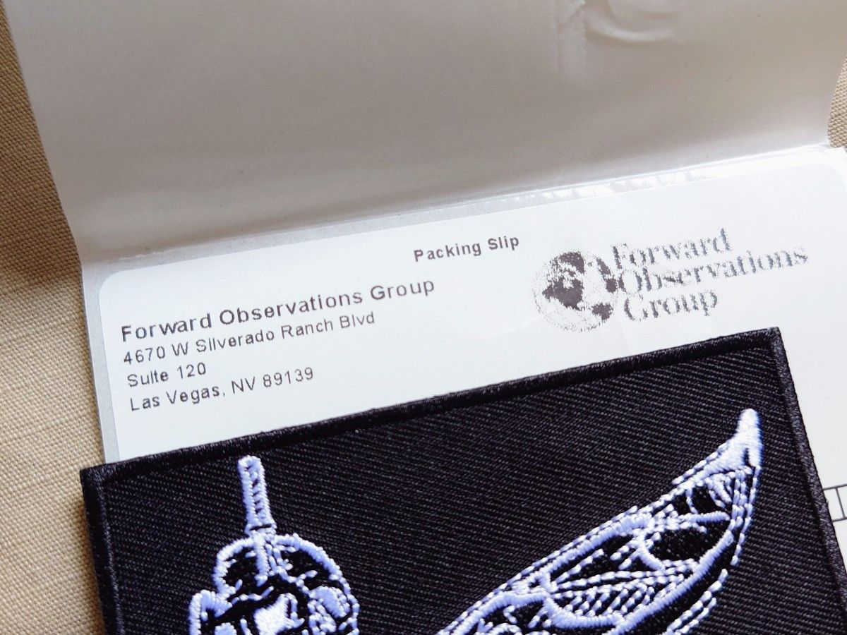 新品 正規品 FOG 実物 パッチ Patch Forward Observations Group 特殊