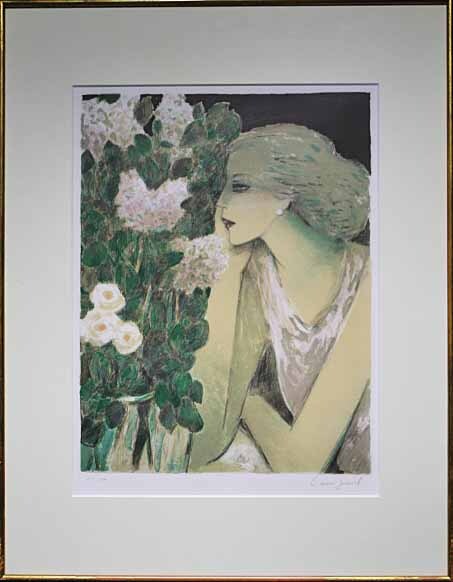 ジョルジュフェール リトグラフ 花 12/120 自筆サイン有 存在感ある