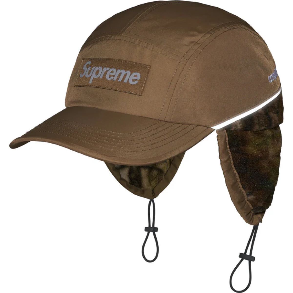 未使用 25fw Supreme Polartec Lined Packable Earflap Camp Cap Khaki