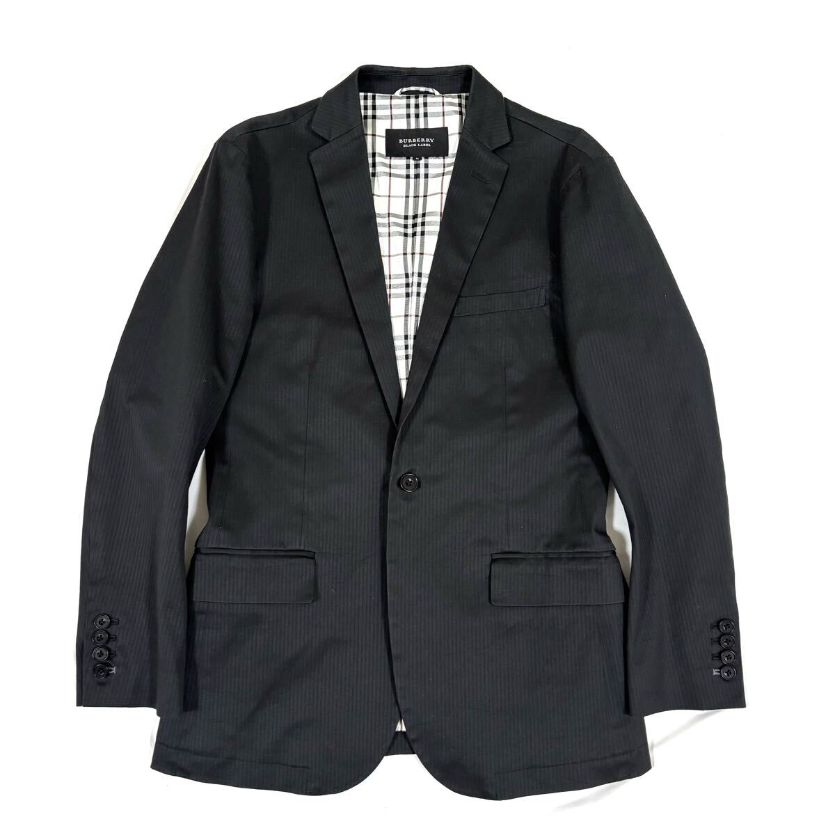 バーバリーブラックレーベル ストライプ テーラードジャケット M ノバ
