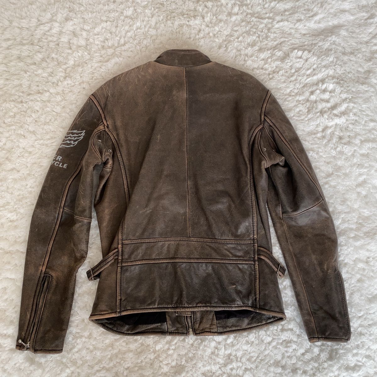 AVIREX レザー ジャケット シングルライダース ヴィンテージ加工 M