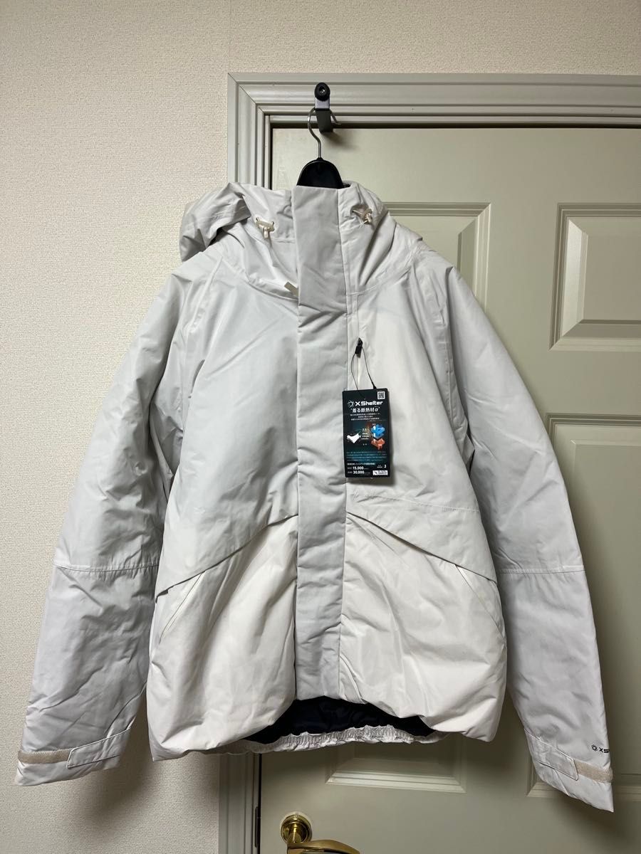 ワークマン エックスシェルター 断熱α 防水防寒ジャケット アイボリー