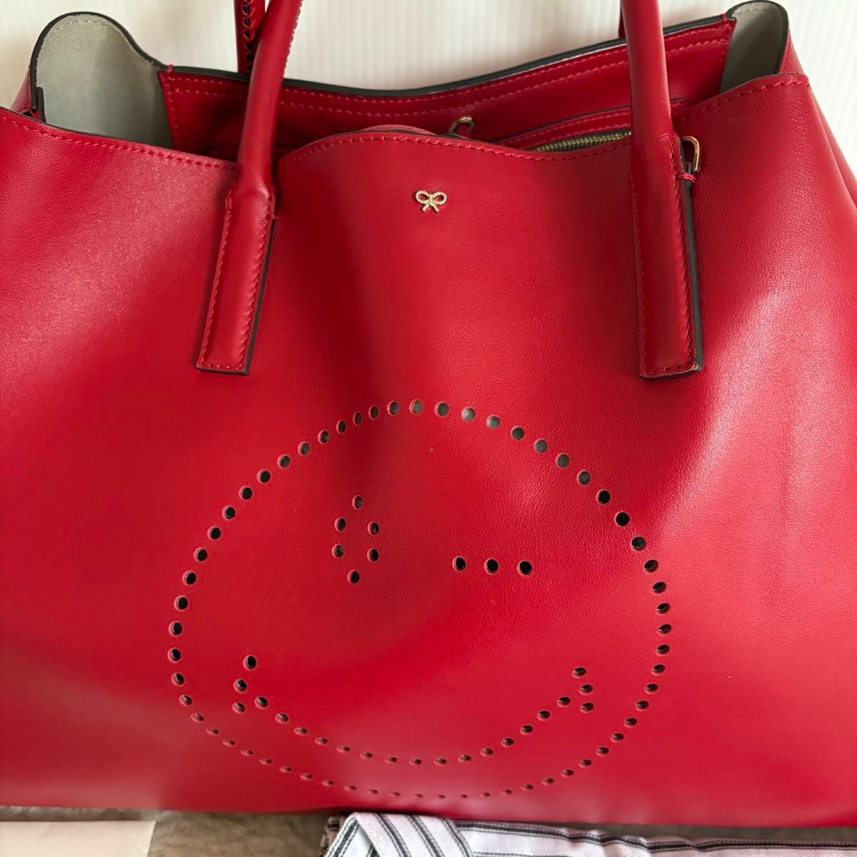 ✨極美品✨アニヤハイドマーチ リュック スマイリー パンチング カーフ