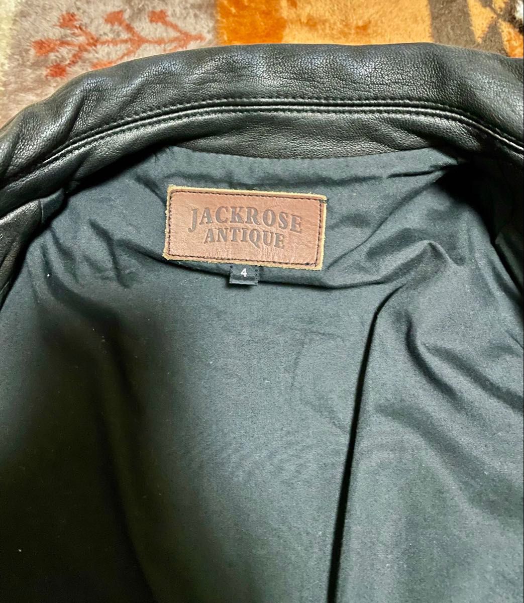 JACKROSE ANTIQUE ラムレザー 本革製 ジャケット サイズ4 ライダース