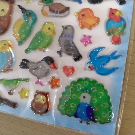 クーリア ラメ あめちゃんシール 平成レトロ レア トリ 鳥 シール