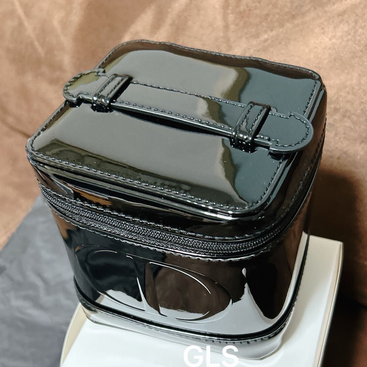 ディオール ポーチ ノベルティ バニティポーチ エナメル ブラック 黒