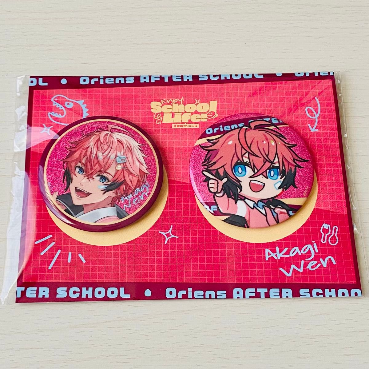 缶バッジ 放課後オリエンス 缶バッジセット 赤城ウェン Enjoy School