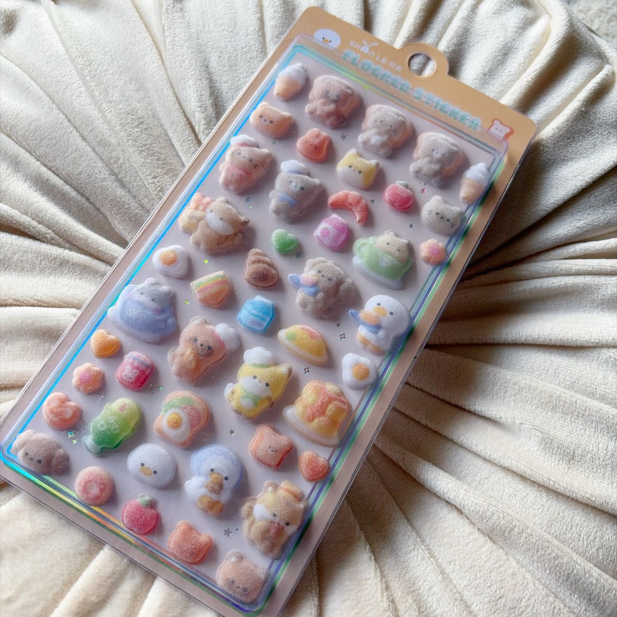 海外輸入品 フワフワドロップ ボンボンドロップシール コットン