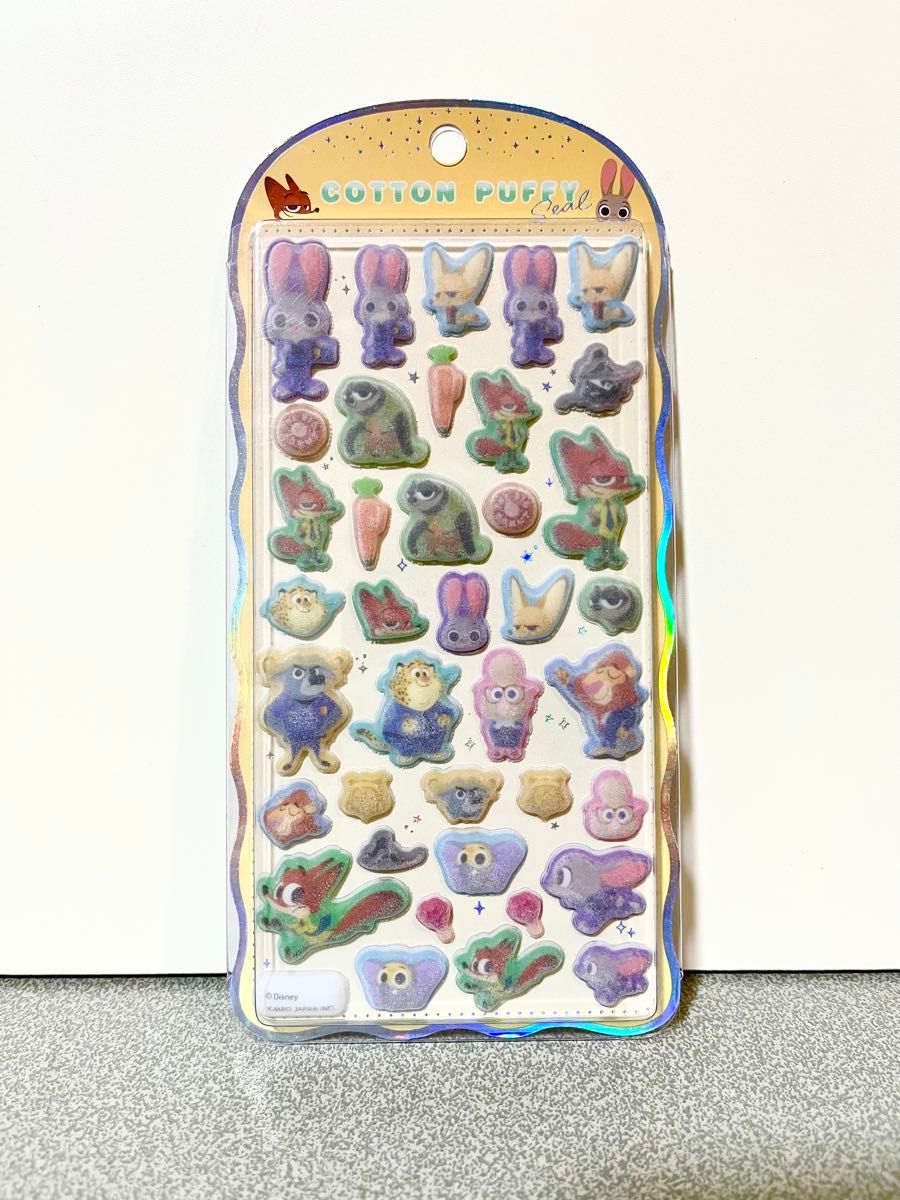 正規品 ズートピア コットンパフィー シール ディズニー ボンボン