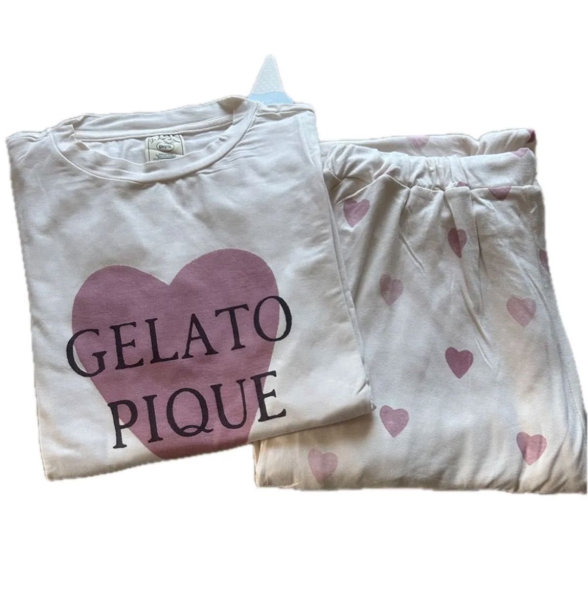 新品未使用】ジェラートピケ GELATO PIQUE ハート柄 ピンク パジャマ
