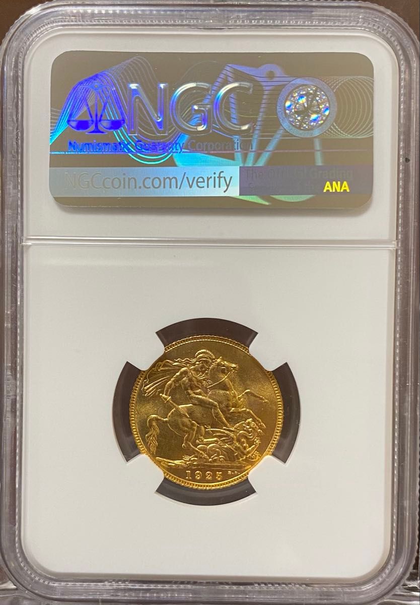 高鑑定65＋ 1925年 英国 1ソブリン金貨 ジョージ5世 NGC MS65＋｜Yahoo