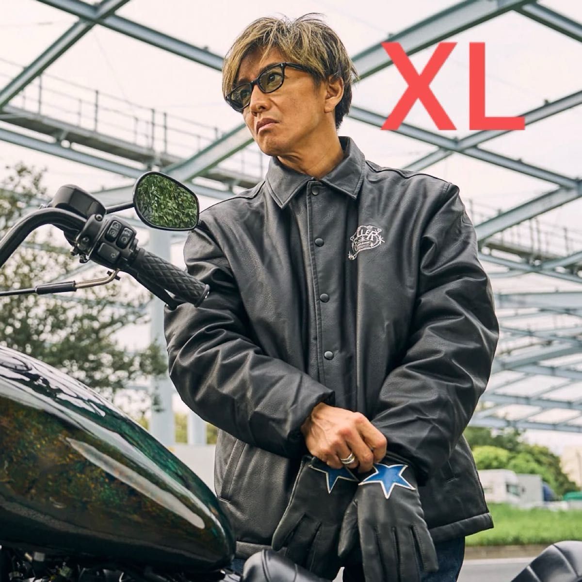 XL ROLLER FAKE LEATHER COACH JACKET ローラー マガジン フェイク