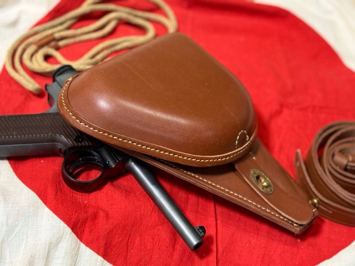 B）大日本帝国 南部14年式拳銃嚢＋拳銃紐（ホルスター＋ランヤード