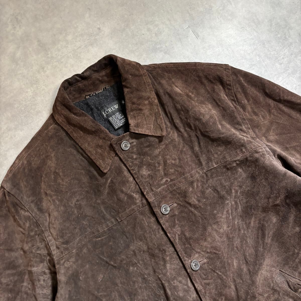 古着 00s J crew スエード レザー ジャケット ハーフコート ブラウン