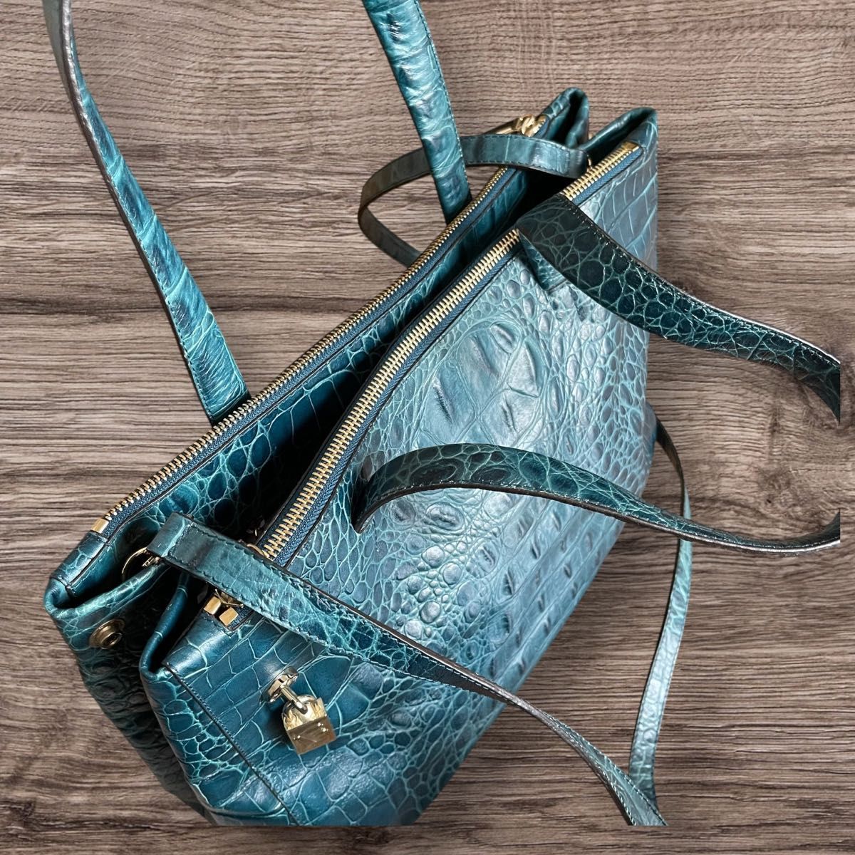 FURLA フルラ クロコ型押し トートバッグ ショルダーバッグ