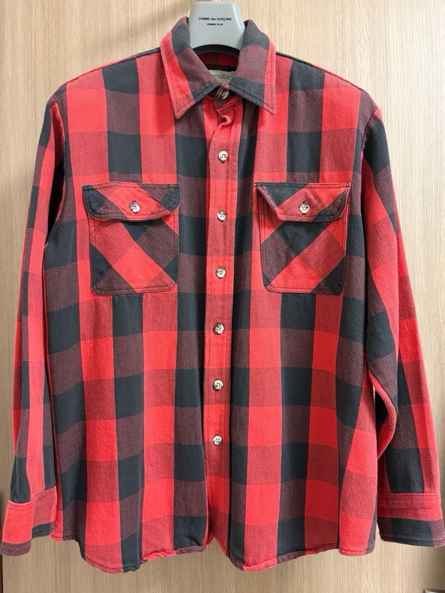 80s ST JOHN'S BAY ネルシャツ 黒赤チェックUSA製 XL｜Yahoo!フリマ