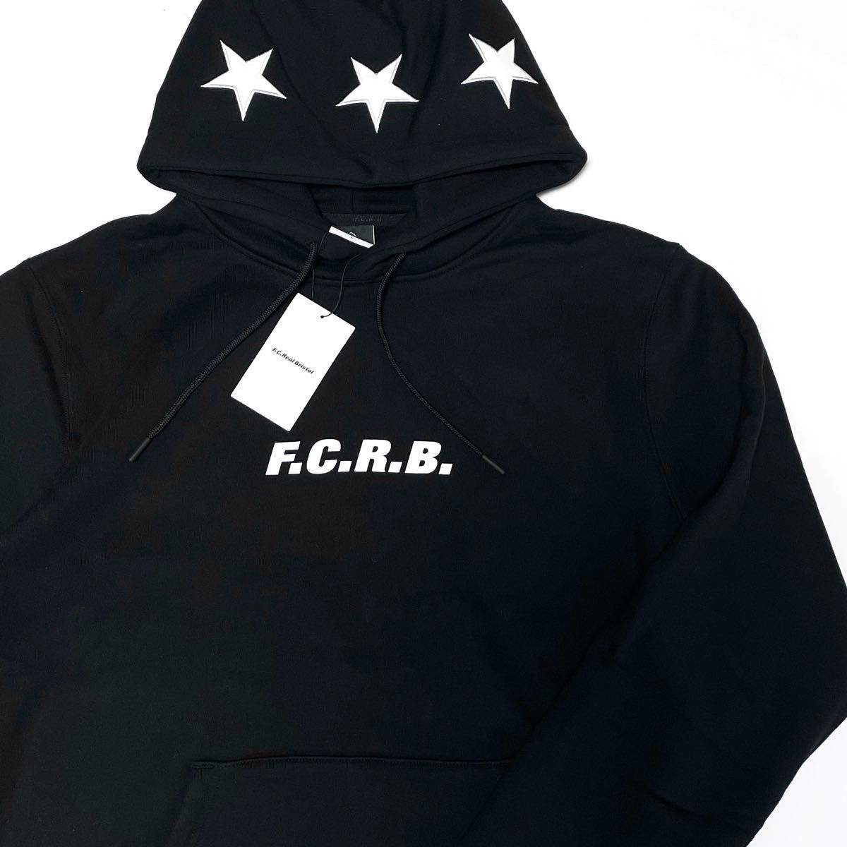 新品L黒F C Real Bristolパーカー5-STAR PULLOVER SWEAT HOODIE