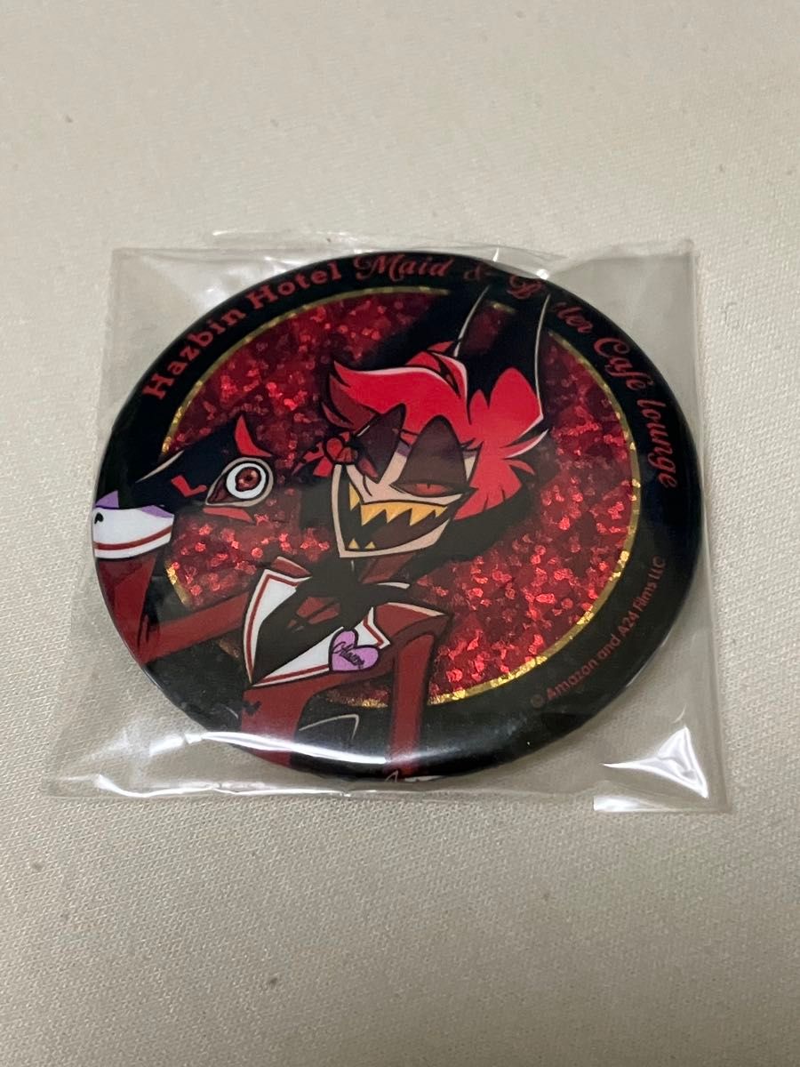ハズビンホテル アラスター グリッター缶バッジ アニメイトカフェ
