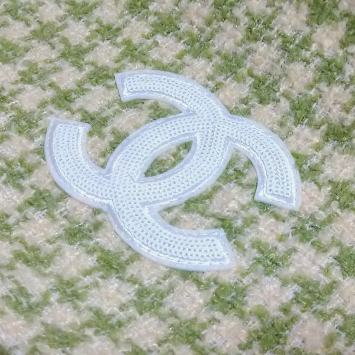 CHANEL 春色カラー チェック 千鳥柄 トート ツイード ハンドバッグ