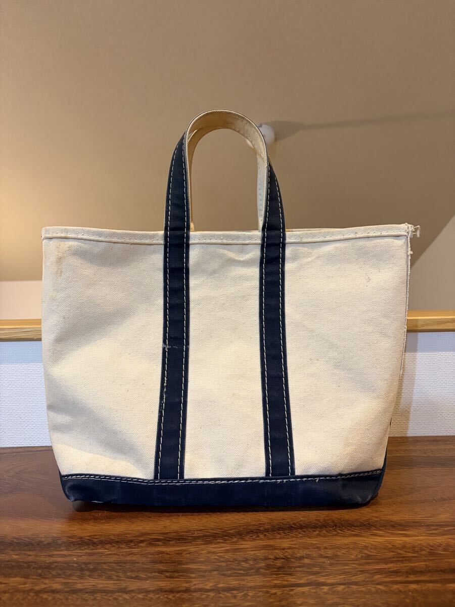 希少70s サイドタグL.L.Bean トートバッグネイビーLサイズ ギザタグ