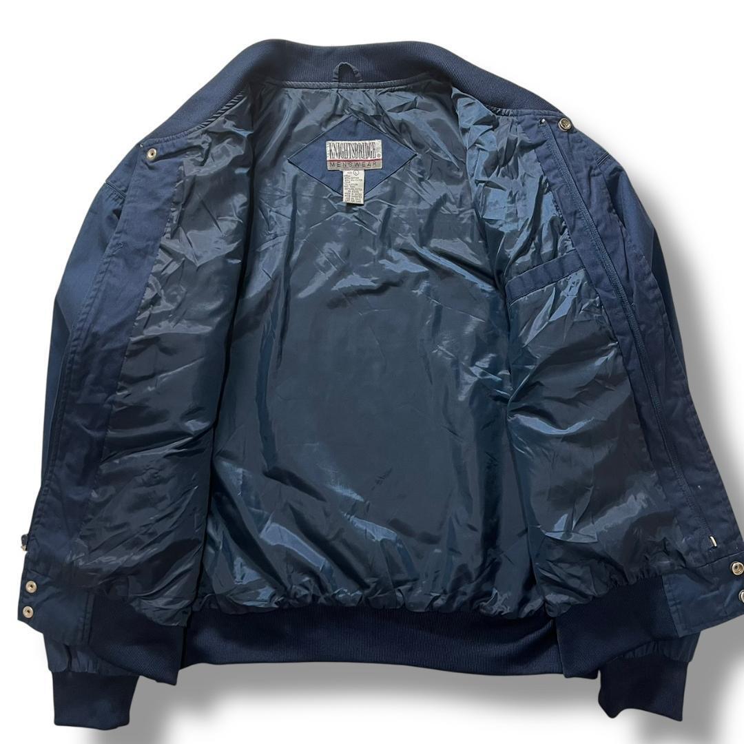 90s KNIGHTSBRIDGE ダービージャケット 古着 ネイビー L｜Yahoo!フリマ