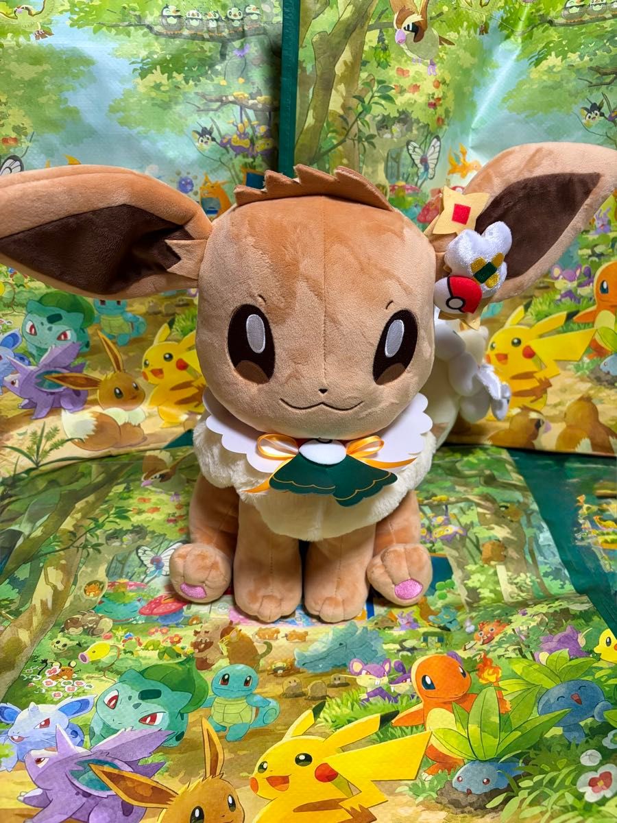 新品 ポケパーク カントー ショップ 限定 イーブイ ぬいぐるみ5体