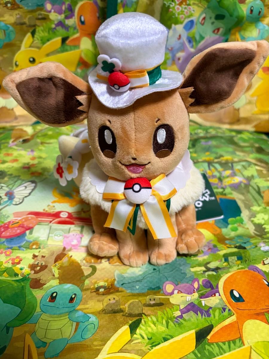 新品 ポケパーク カントー ショップ 限定 イーブイ ぬいぐるみ5体