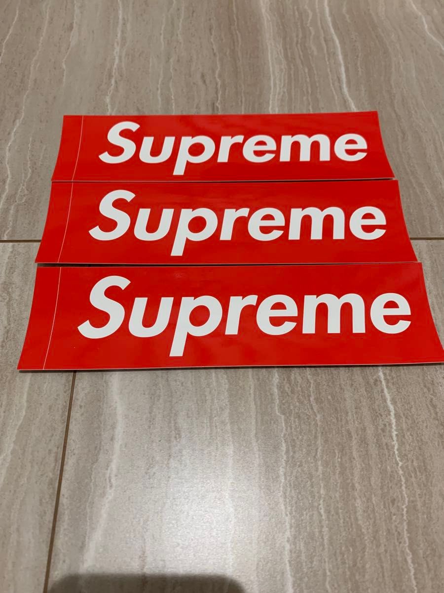 SUPREME ボックスロゴステッカー 3枚セット 国内一 レッド｜Yahoo
