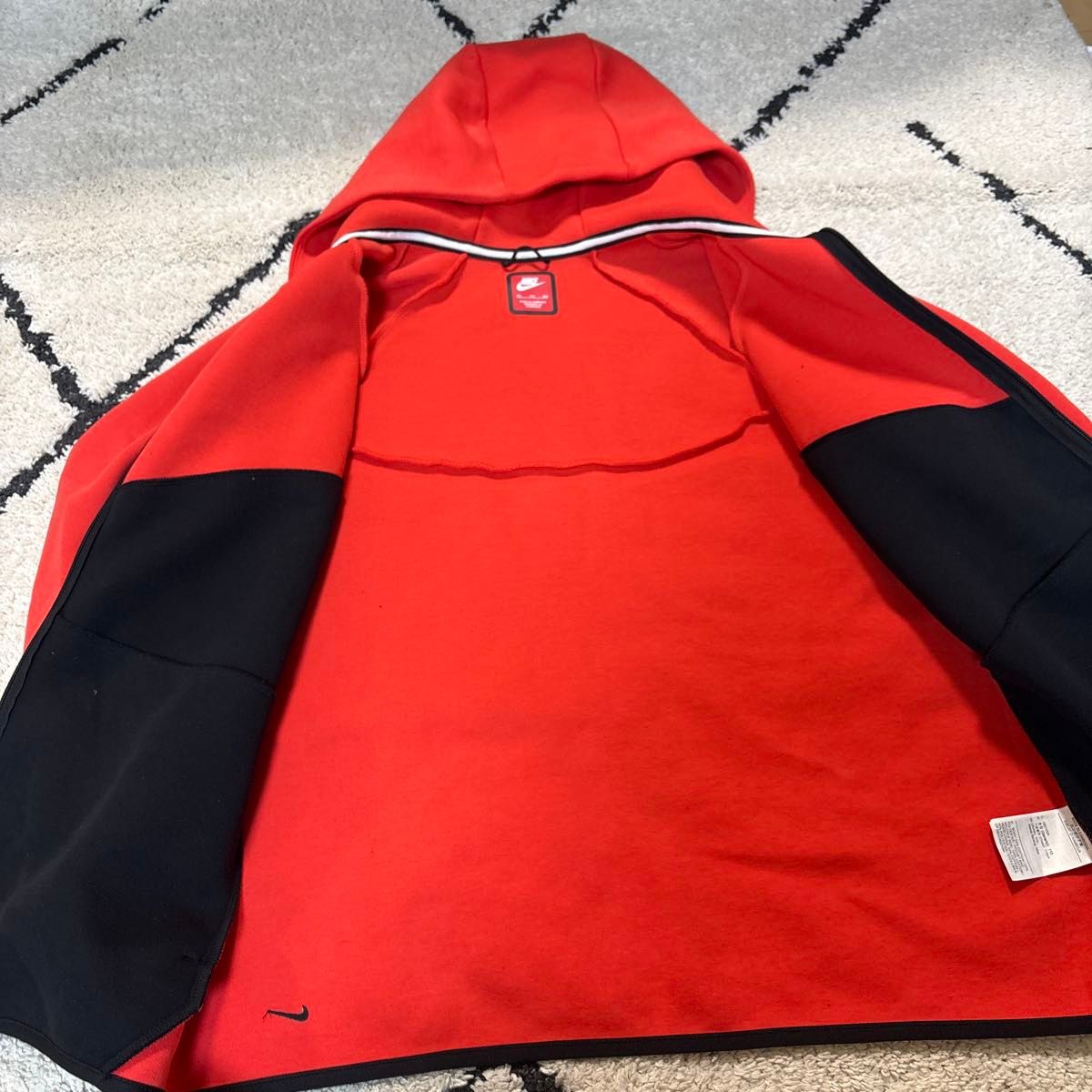 NIKE テックフリーススウェット セットアップ 上下セット 黒赤 XXL XL
