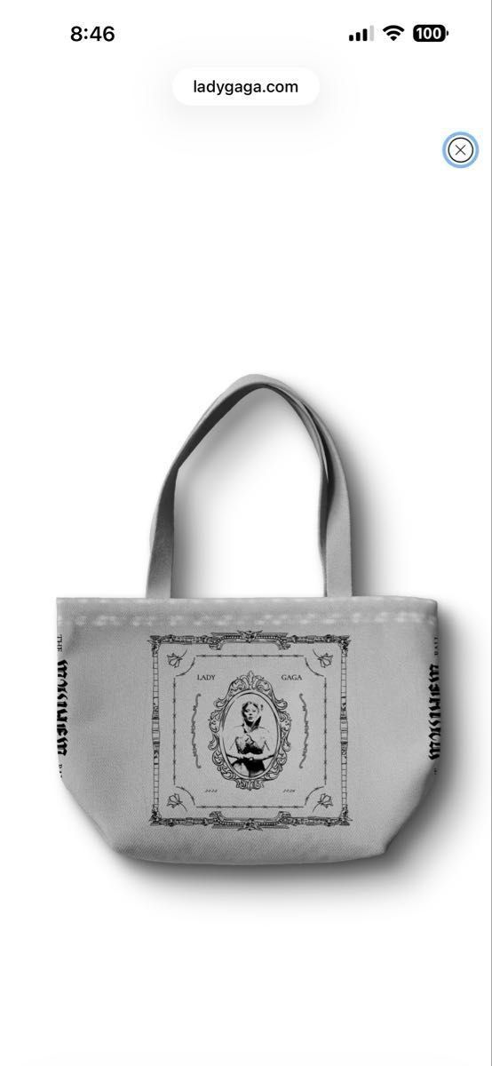 未開封】レディガガ トートバッグ グレー LADY GAGA THE MAYHEM BALL