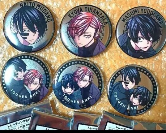 全6種/激レア品】桃源暗鬼 ファボテリア メタル缶バッジ ②｜Yahoo