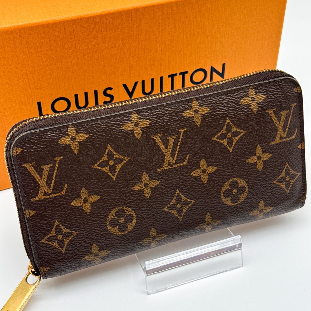 ルイヴィトン モノグラム ジッピーウォレット ブラウン 財布 茶色