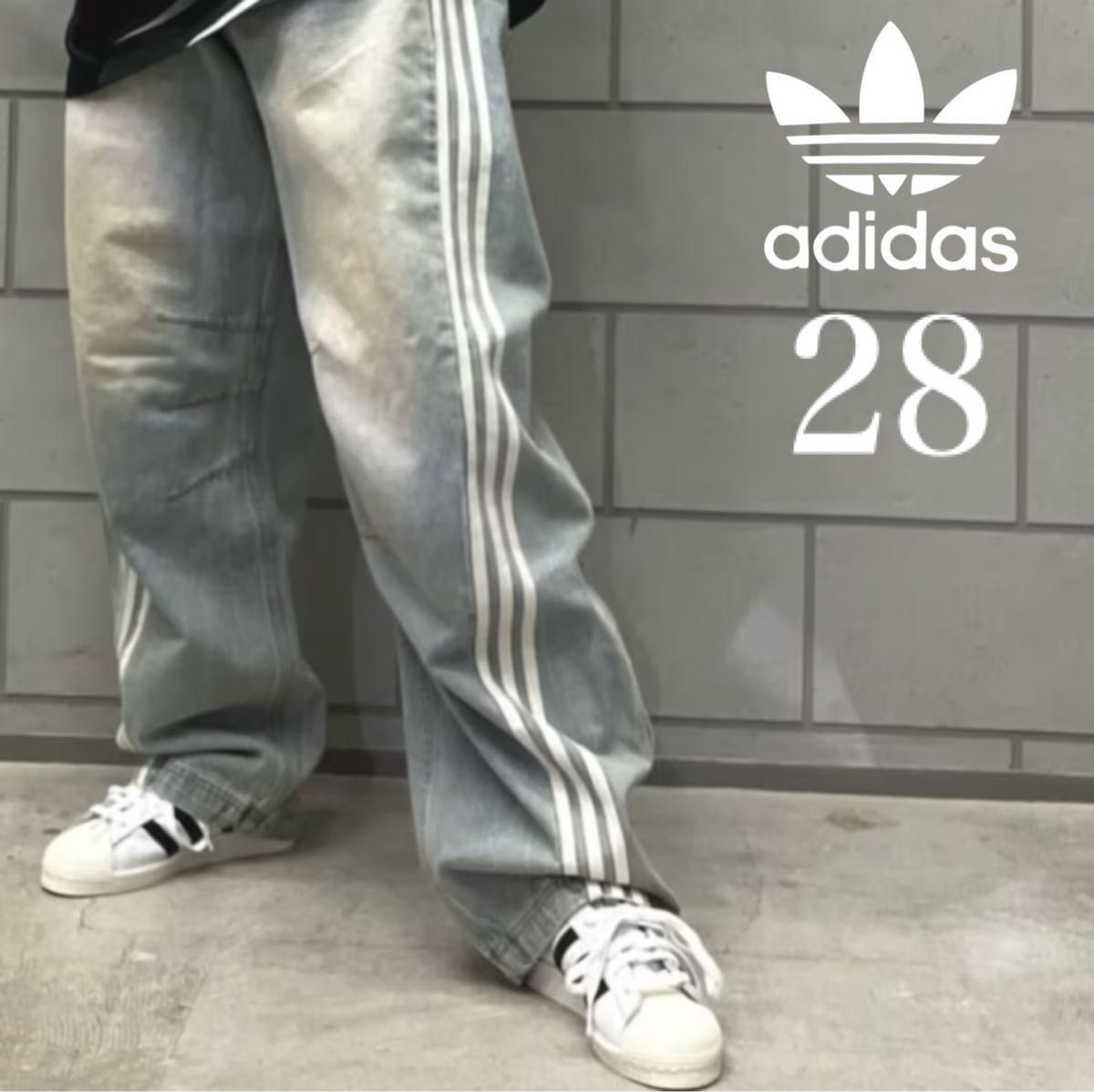 新品28】ADILENIUMシーズン3 バナナフィット ウォッシュドデニムパンツ